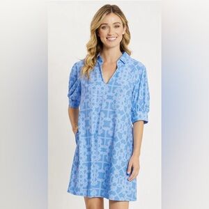 Jude Connally Jude cloth Emerson lattice Rope Periwinkle v neck puff sleeve sz S